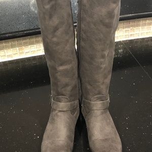 Above The Calf Grey Boot